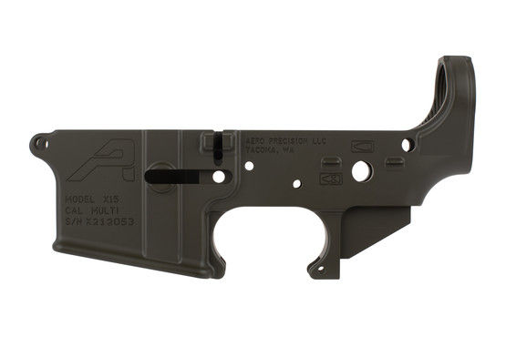 Aero Precision olive drab finished Gen 2 stripped lower receiver is a tough MIL-SPEC receiver with enhancements